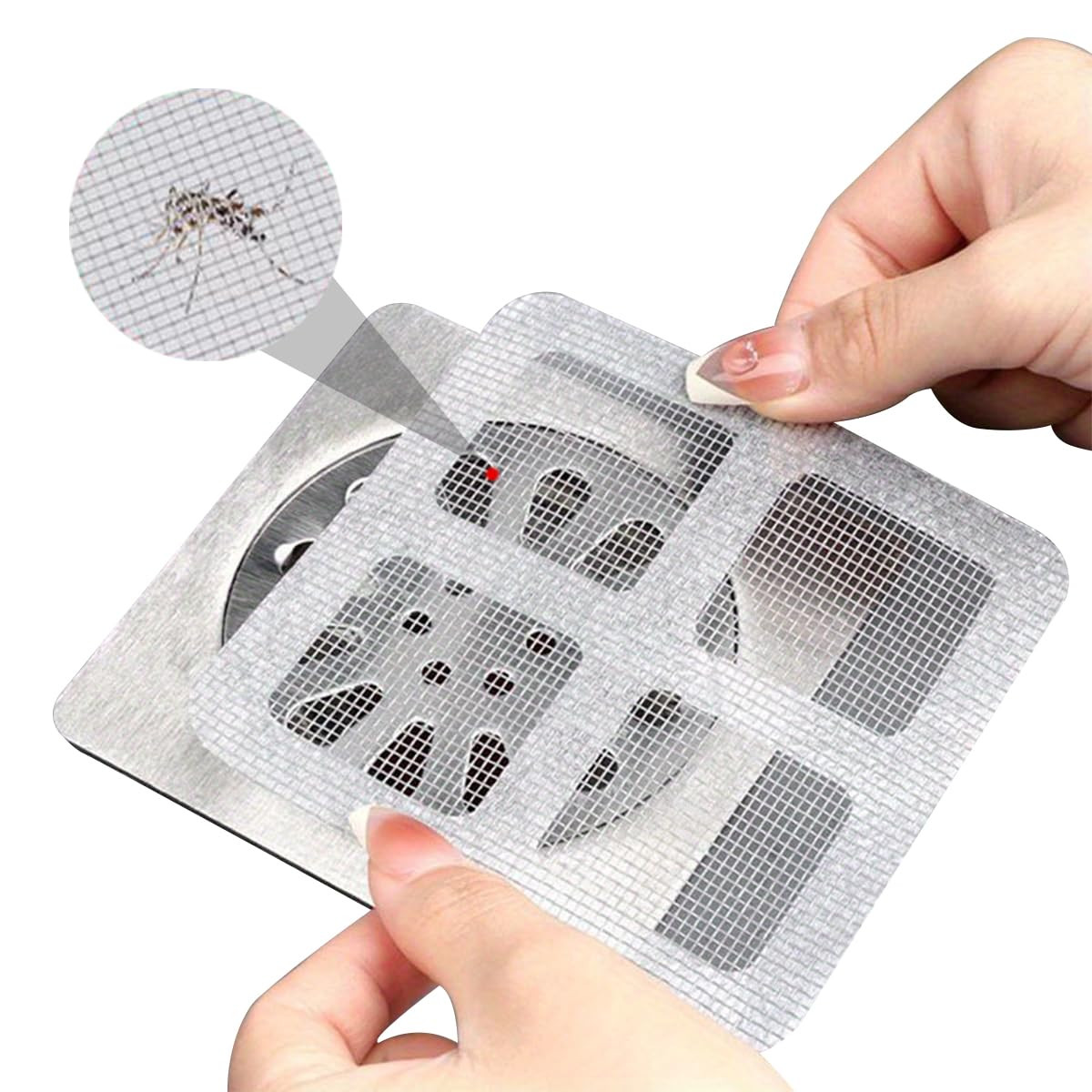 Universal Mesh Floor Drain Cover Stickers 5 mesh – Disposable Self-Adhesive Anti-Clog & Mosquito-Proof Mesh Strainer for Bathrooms and Kitchens - Image 5