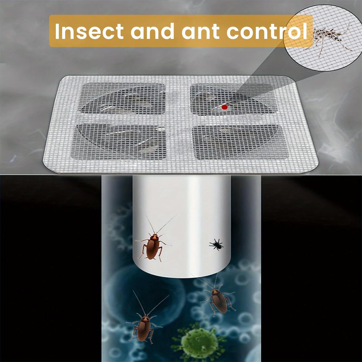 Universal Mesh Floor Drain Cover Stickers 5 mesh – Disposable Self-Adhesive Anti-Clog & Mosquito-Proof Mesh Strainer for Bathrooms and Kitchens - Image 4