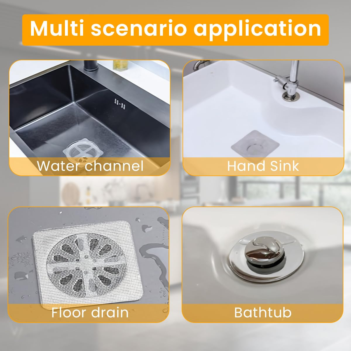 Universal Mesh Floor Drain Cover Stickers 5 mesh – Disposable Self-Adhesive Anti-Clog & Mosquito-Proof Mesh Strainer for Bathrooms and Kitchens - Image 3