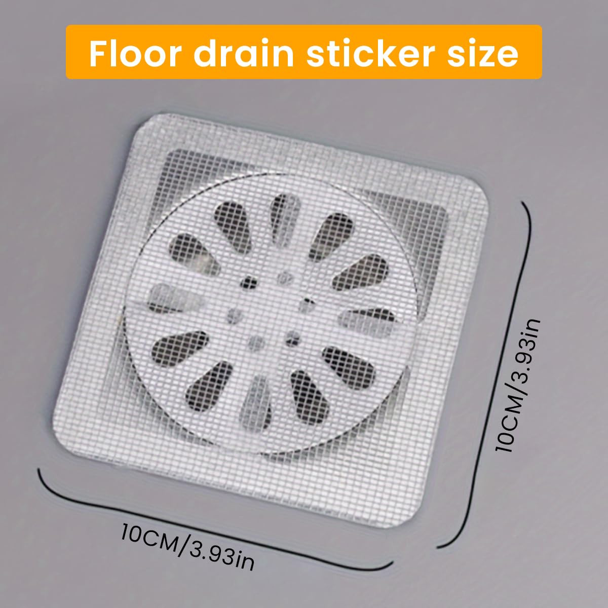 Universal Mesh Floor Drain Cover Stickers 5 mesh – Disposable Self-Adhesive Anti-Clog & Mosquito-Proof Mesh Strainer for Bathrooms and Kitchens