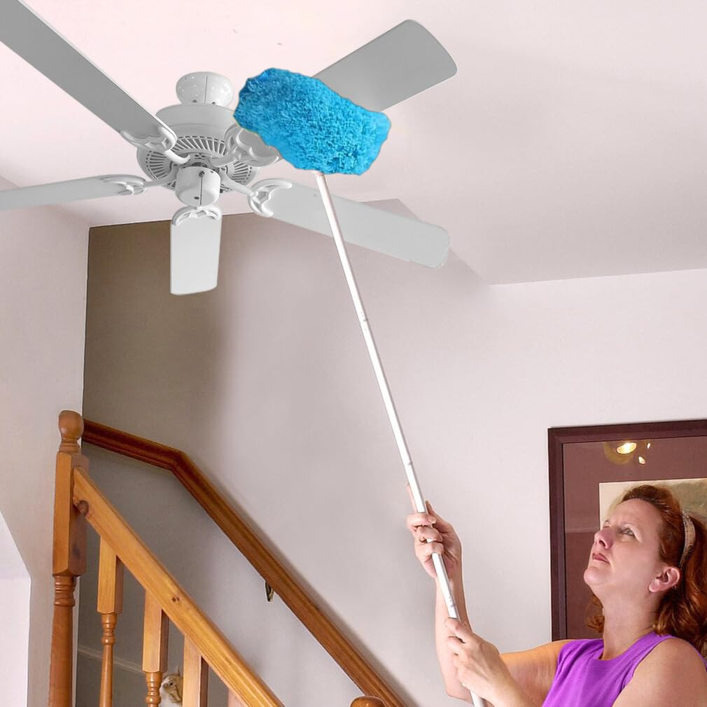 Extendable Microfiber Ceiling Fan Duster with Long Telescopic Pole – Washable & Bendable Cleaning Head - Image 7