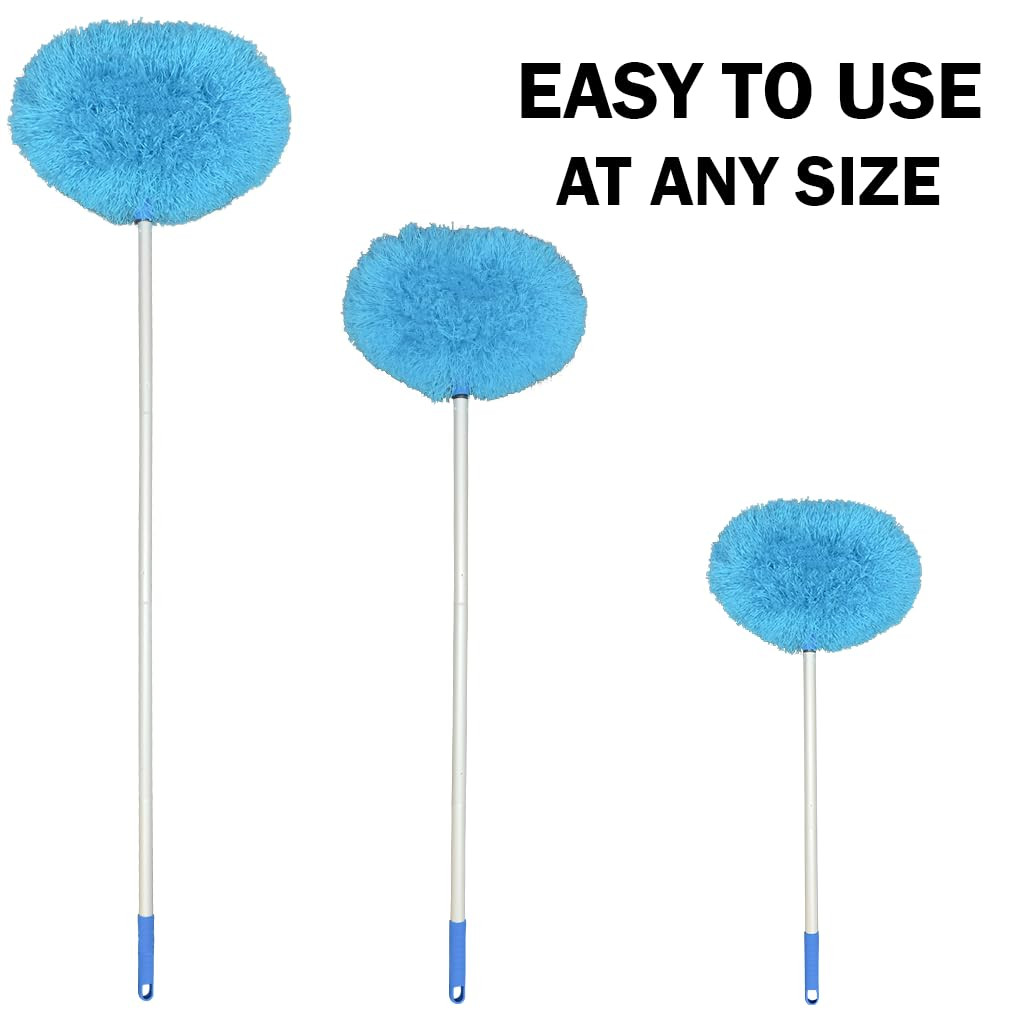 Extendable Microfiber Ceiling Fan Duster with Long Telescopic Pole – Washable & Bendable Cleaning Head - Image 5