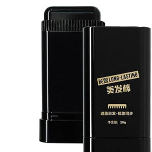 Temporary hair dye stick pen in a lipstick style tube for instant grey root coverage